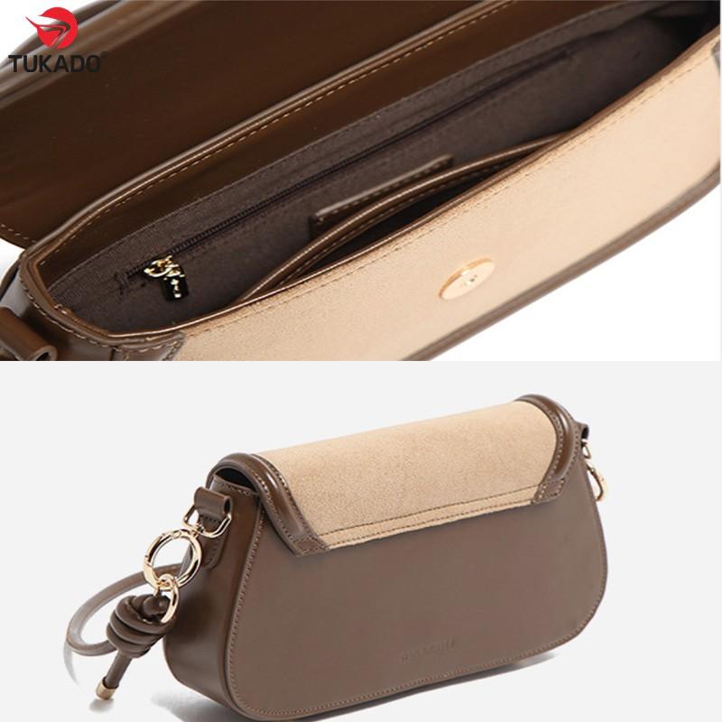 Túi Xách Nữ Đeo Chéo Kẹp Nách Hàng Hiệu MICOCAH Dáng Công Sở Thời Trang Phối Màu Vintage Siêu Đẹp MC75 - Tukado