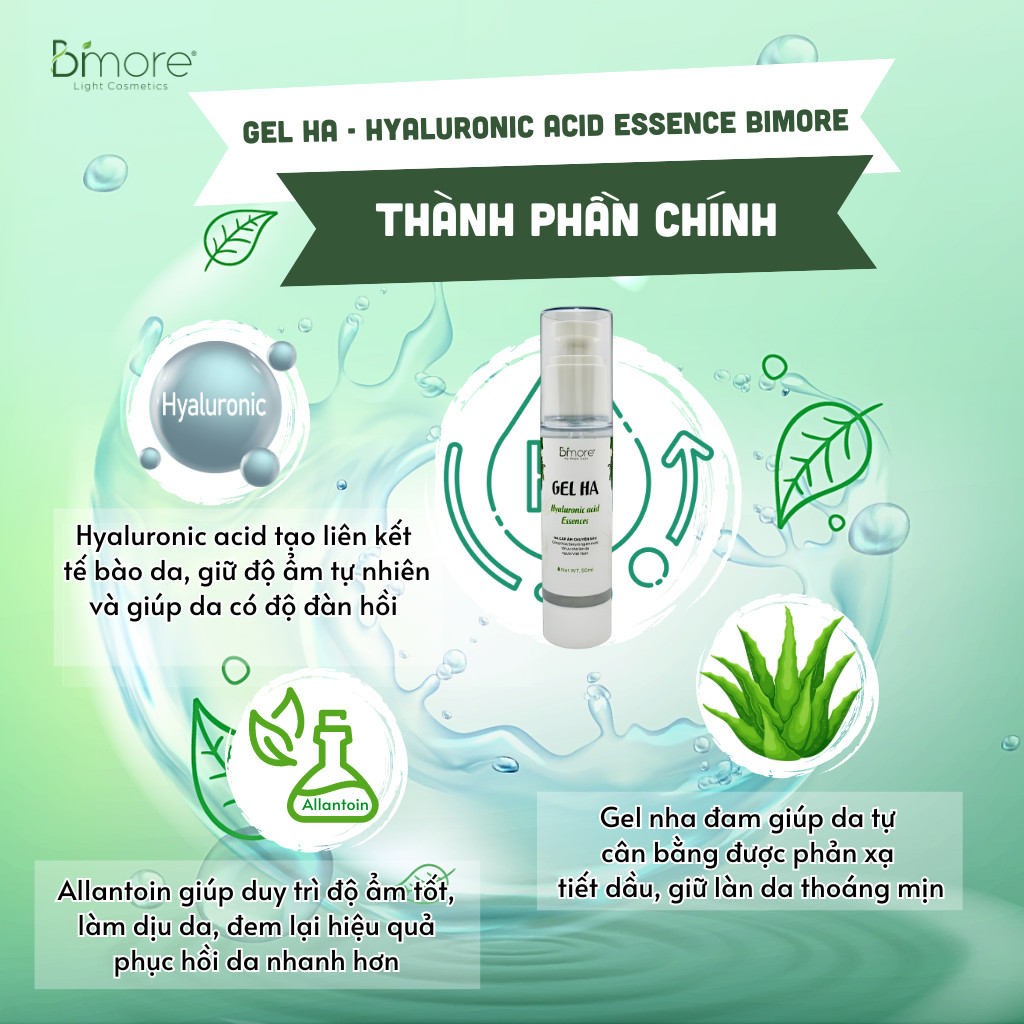 Gel HA - Hyaluronic acid essence cấp ẩm giữ ẩm bền vững cho da_50ml