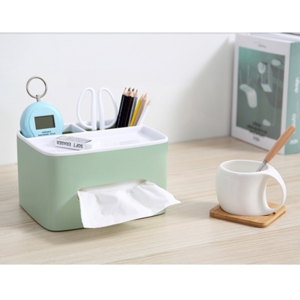 Hộp để giấy ăn để đồ dùng trên bàn Shop giao mầu ngẫu nhiên