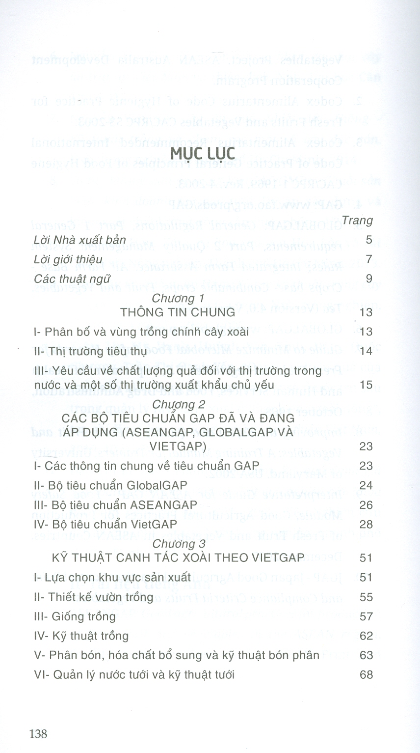 Sổ Tay Hướng Dẫn Kỹ Thuật Canh Tác Theo Tiêu Chuẩn Vietgap - Tập 1: Cây Xoài