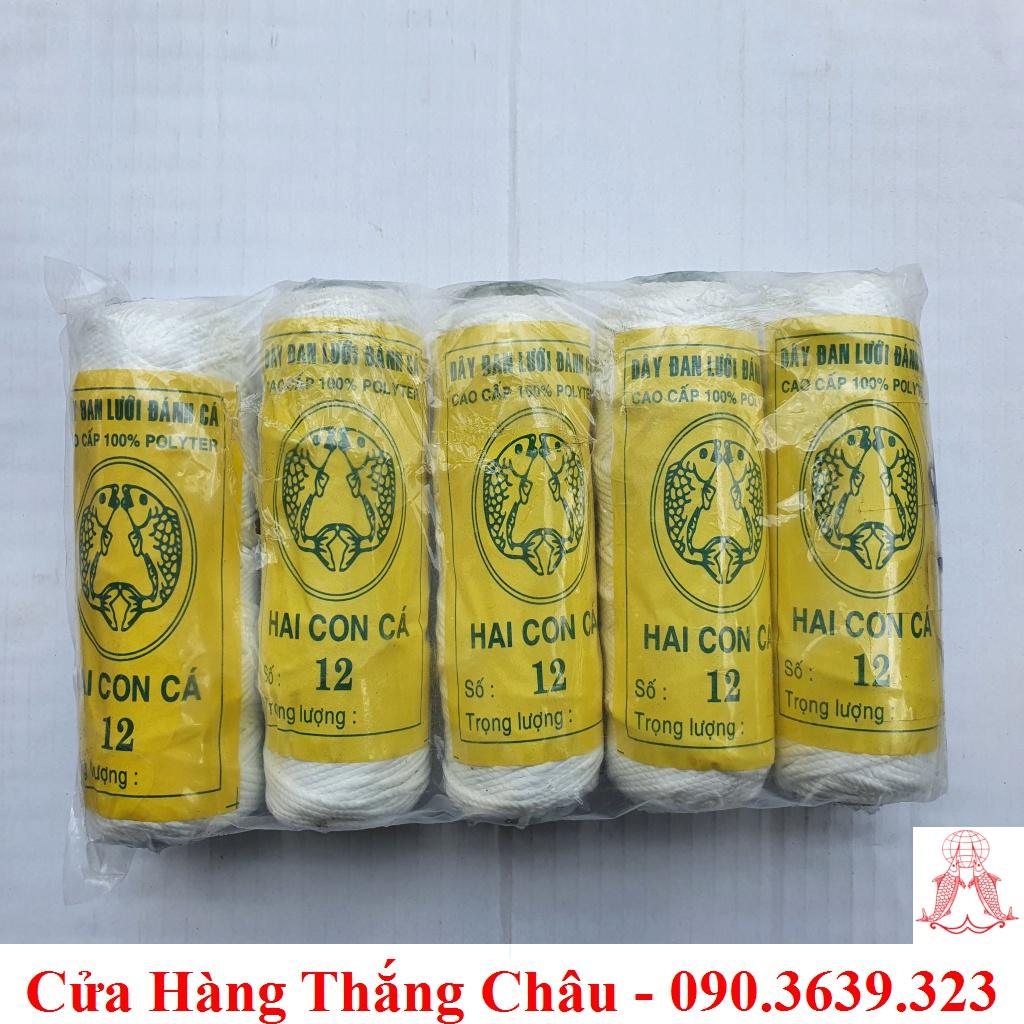 Chỉ Hai Con Cá (Trung) - 1 Cuộn Nhợ Thợ Hồ Xây Dựng, Thả Diều, Cuốn Thịt, Cột Thịt - Nhiều Số