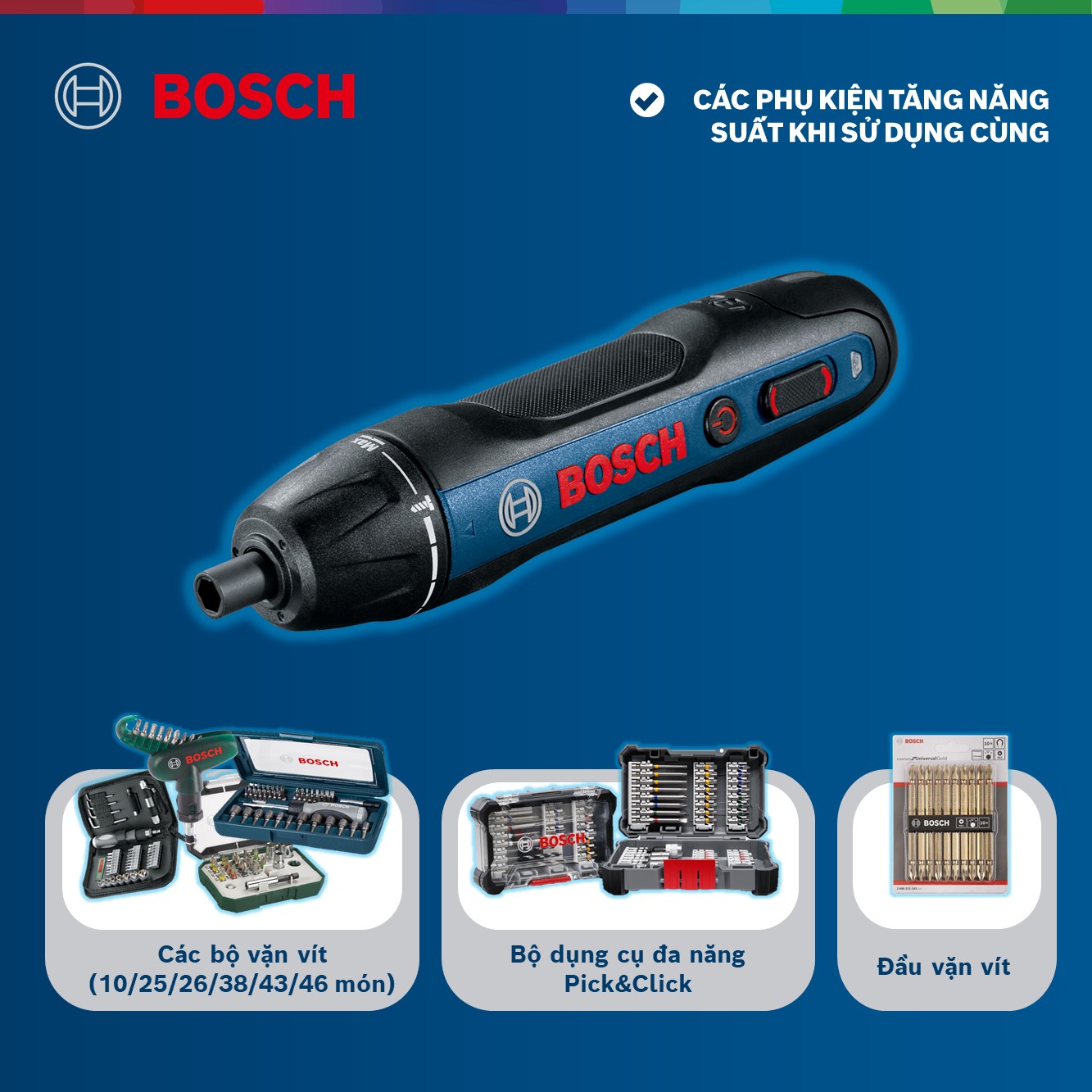 Máy vặn vít Bosch GO Gen 2 (32 chi tiết)