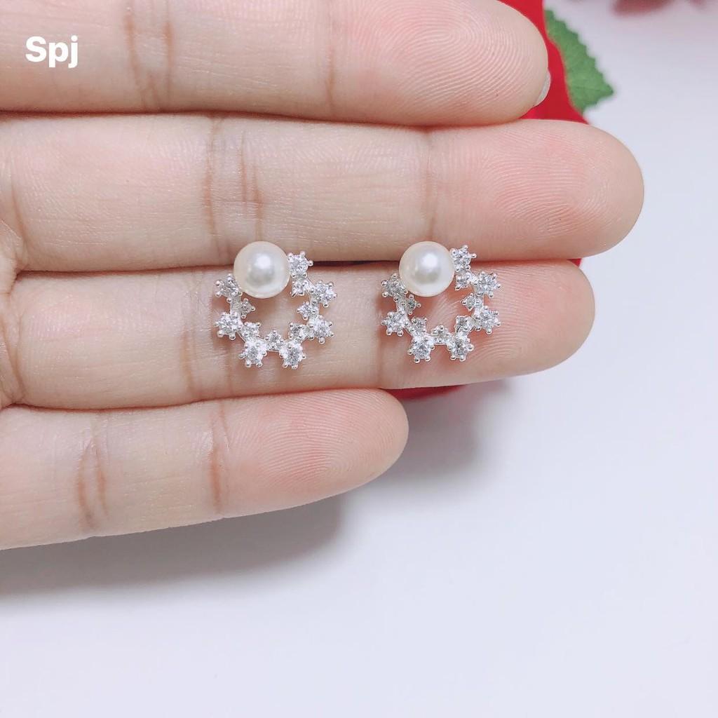 BÔNG TAI TRÒN GẮN ĐÁ NHỎ
