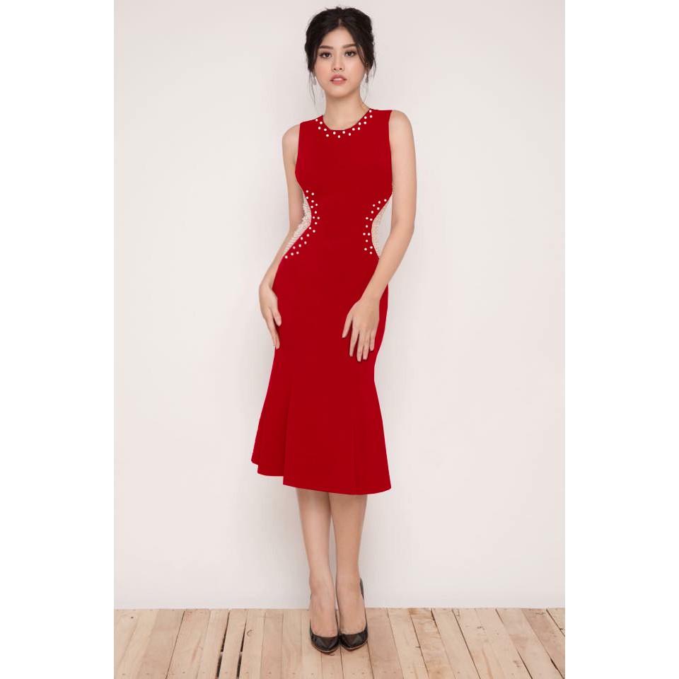 Đầm ôm đuôi cá đính hạt sang trọng