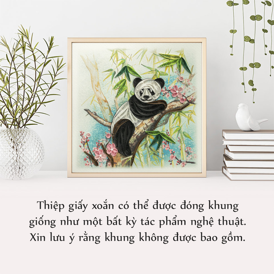 Thiệp Giấy Xoắn Động Vật - Gấu Trúc - NCC-A1505
