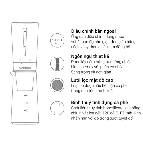 Bộ pha cà phê đá lạnh nhỏ giọt Cold drip Cafede Kona