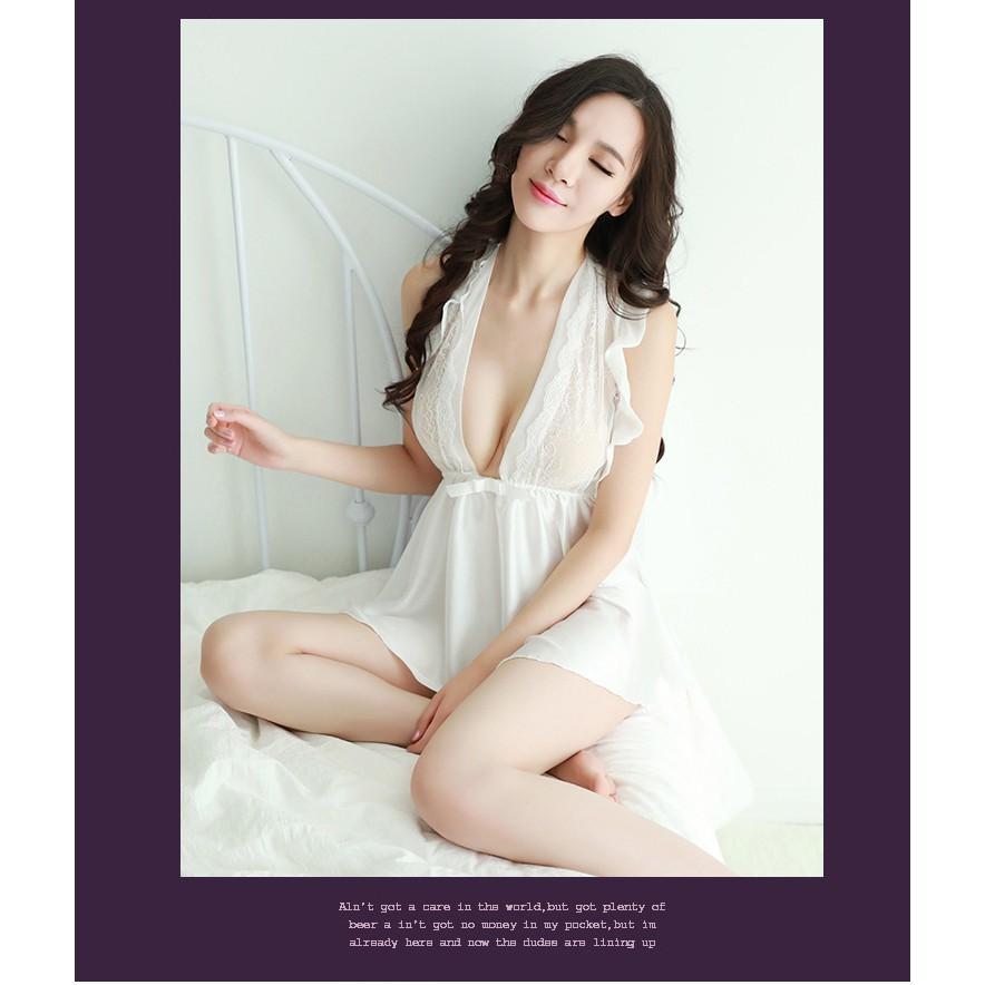 Đầm ngủ ren dây ngực gợi cảm G36 - Váy ngủ sexy màu đen quyến rũ - Váy ngủ sexy tôn dáng - đầm ngủ sexy đẹp Quảng châu