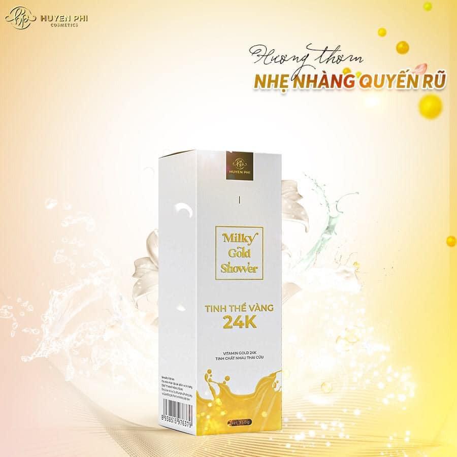 Sữa Tắm Tinh Thể Vàng Huyền Phi Tinh Chất Nhau Thai Cừu Trắng Sáng Láng Mịn DA