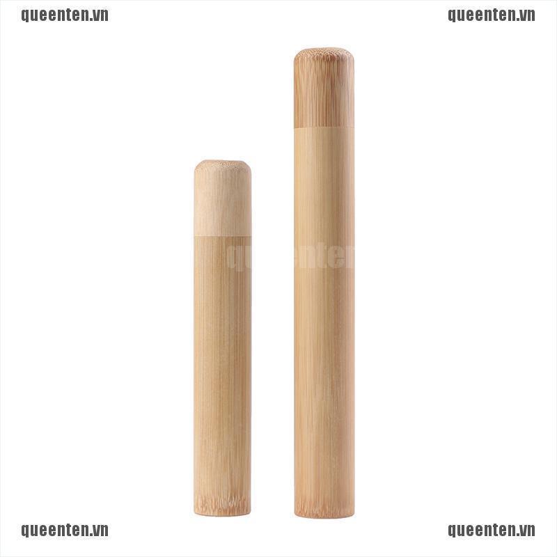 1Pcs Natural Bamboo Toothbrush Tube Toothbrush Holder Toothbrush Case Bamboo QUVN