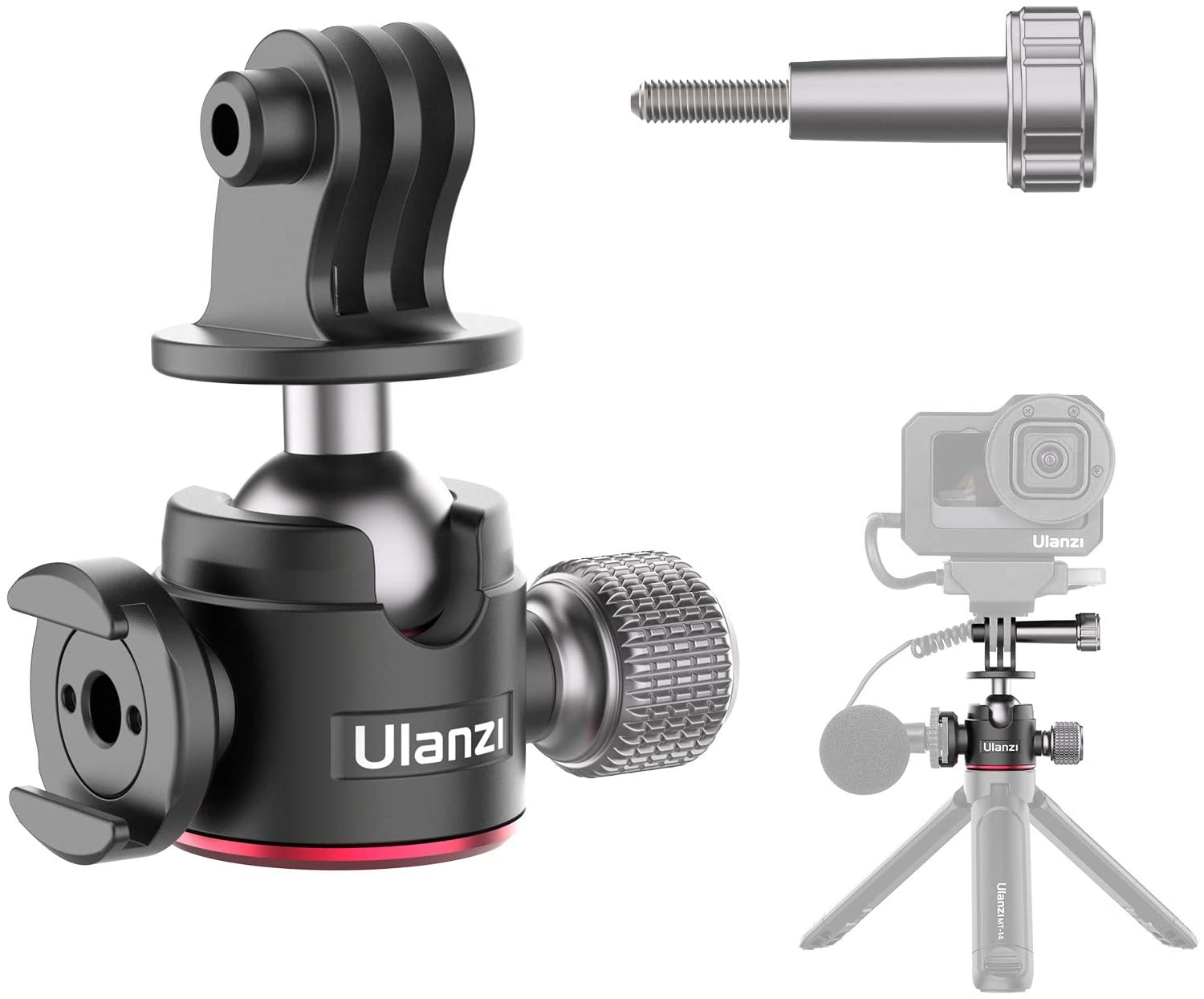 ULANZI U-130, Ballhead đa năng xoay 360° cho GoPro - Hàng Chính Hãng