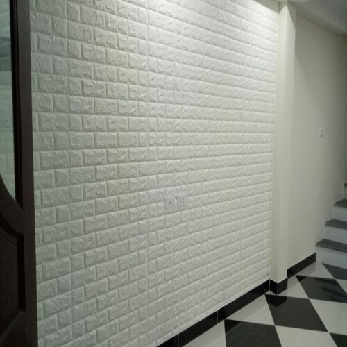 Bộ 10 Tấm Xốp Dán Tường 3D Giả Gạch Màu Trắng 70cmx77cm