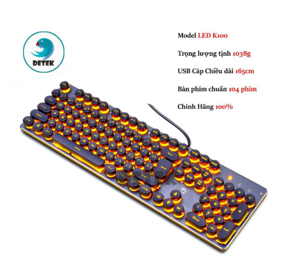 Bàn Phím Chuyên Game XSmart K100 CAO CẤP Siêu đẹp, Cực êm Led RGB Nhiều Chế Độ Phiên Bản 2021 - Hàng Chính Hãng