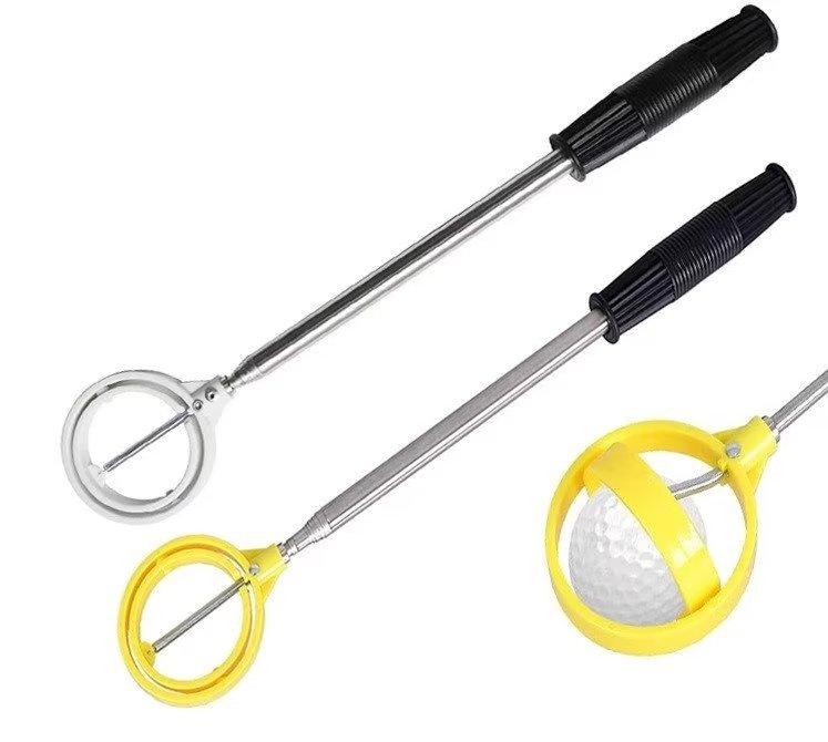 Retriever của Ball Golf Kính thiên văn bằng thép không gỉ cho nước với dụng cụ co giật bóng golf, phụ kiện golf golf cho nam 2 PC
