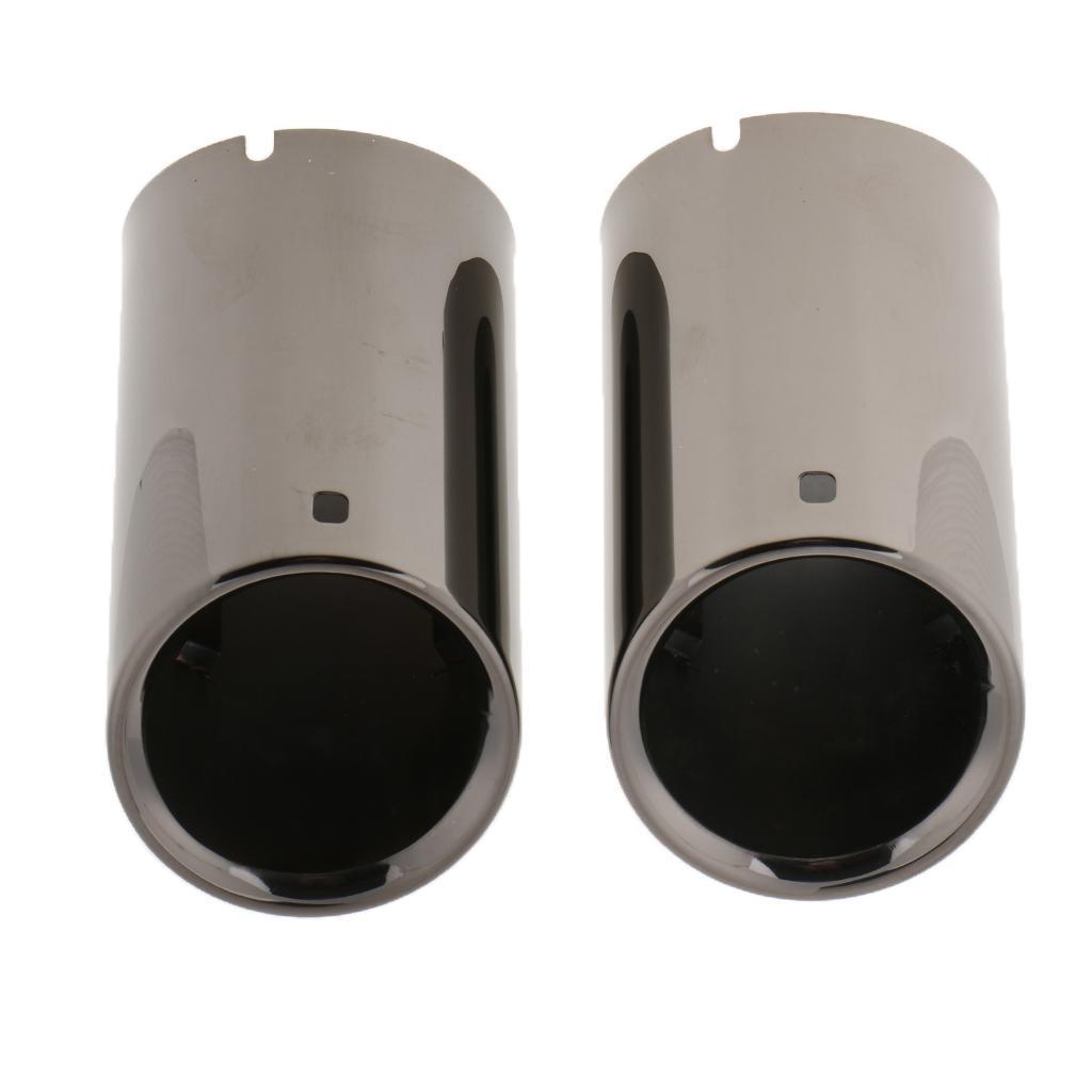 Stainless Steel Exhaust Pipe Tail Tip for 12-16 Black