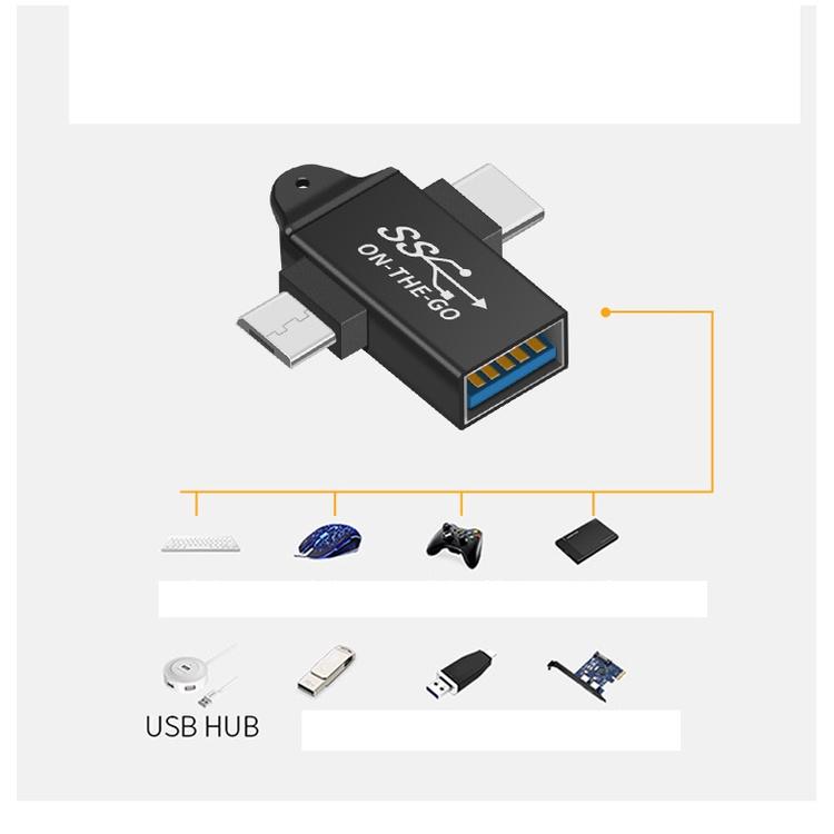 Cáp OTG Type-C kết nối chuột, bàn phím, usb hoặc tay cầm chơi game - Hồ Phạm