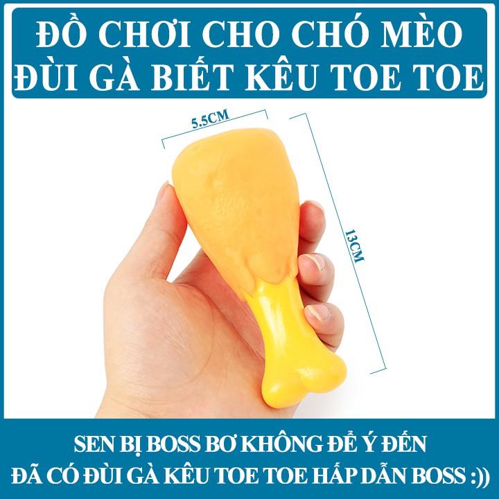 Đùi gà cao su đồ chơi cho chó mèo bằng nhựa