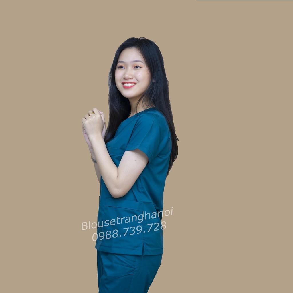 Bộ Scrubs phòng chống dịch cho bác sĩ, điều dưỡng- Blouse trắng Hà Nội