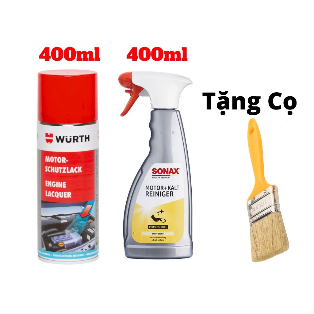 Combo Bảo Dưỡng Khoang Máy Wurth Và Vệ Sinh Khoang Máy Ô Tô Sonax Tặng Cọ