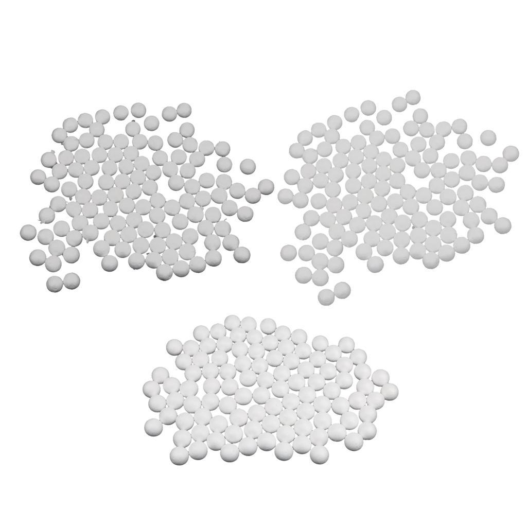 300 Pieces Mini Modelling Polystyrene Styrofoam Foam Ball Ornaments DIY Materials 15/25/27mm