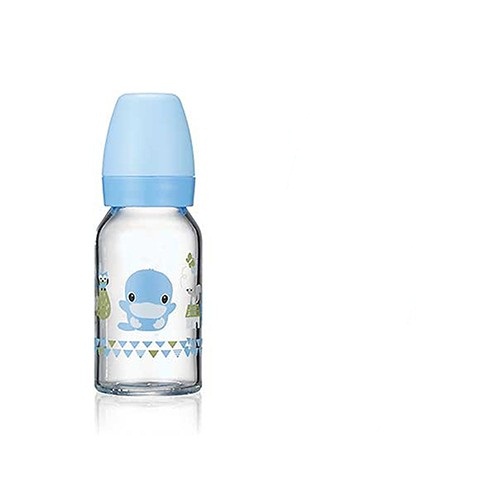 Bình Sữa Cổ Thường Bằng Thủy Tinh KuKu KU5862 - 120ml - Hồng