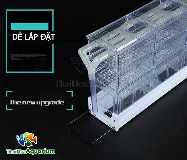Máng Lọc Tràn Trên 3 Tầng Cho Bể Cá Cảnh
