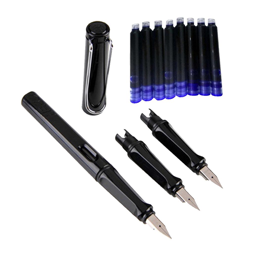 Fountain Pen 0.5mm 0.38mm Nibs With Ink Refill Office School Stationery