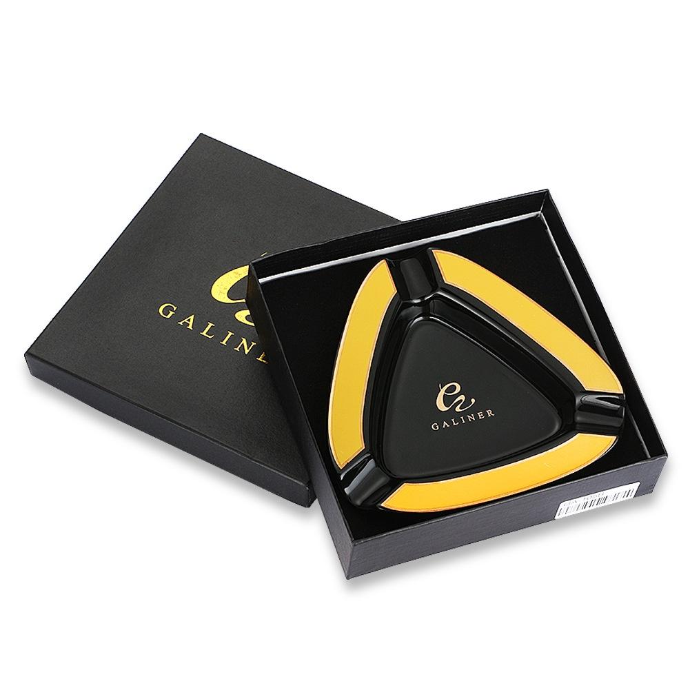 GALINER M03 - Gạt Tàn Cigar 3 Điếu Lớn, Chất Liệu Sứ Cao Cấp, Phong Cách Châu Âu Sang Trọng