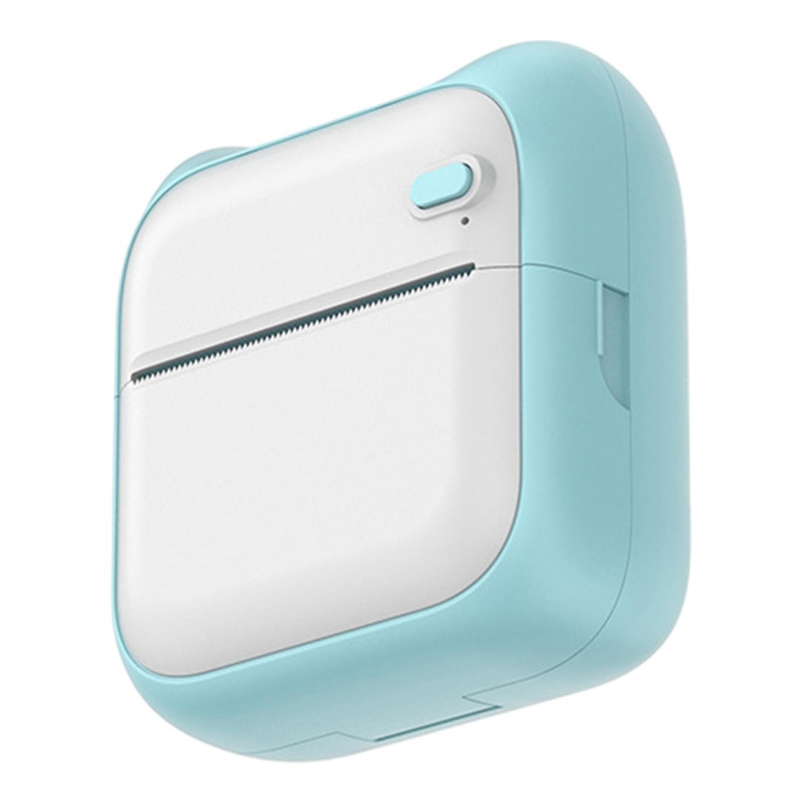 Mini Thermal Printer with 1 Roll Sticker Paper Mobile Printer for Android iOS Windows