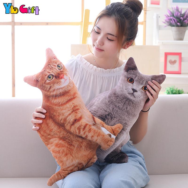 50CmCats Hoạt Hình Sang Trọng 3D Mèo Gối Mềm Mại Thú Nhồi Bông Gối Sofa Giường Shop Trang Trí Sang Trọng Đồ Chơi Dành Cho Trẻ Em Kids quà Tặng