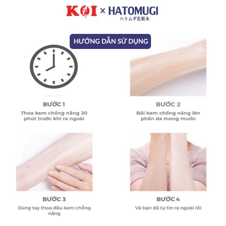 Kem chống nắng Hatomugi UV Care &amp; Moisturizing SPF50+ PA++++ nang tone dưỡng ẩm và làm sáng da 80g