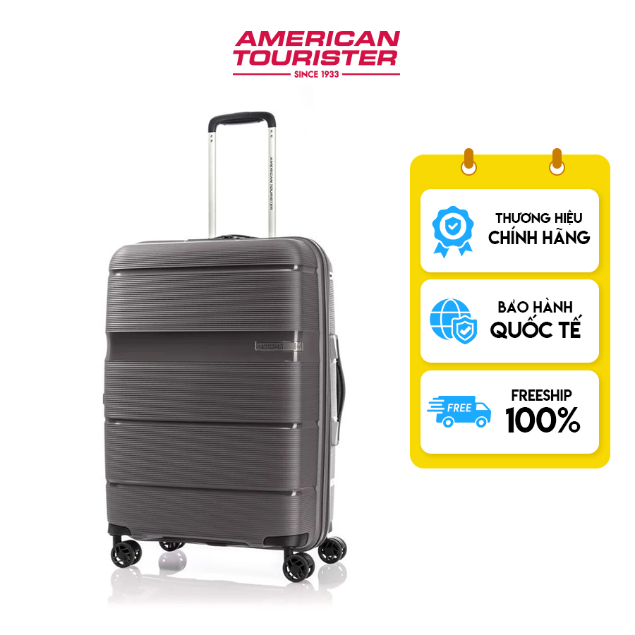 Vali kéo American Tourister Linex Spinner TSA - Titanium - Trung 6624