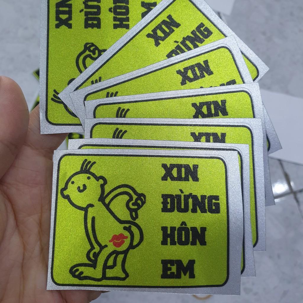 Tem Dán Xe Máy - Sticker Thông Báo In Chrome Đẹp Nhất