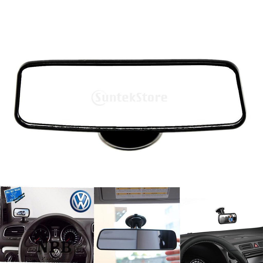 2x Black Car Mirror Interior Rear View Mirror Suction Cup Rear Mirror