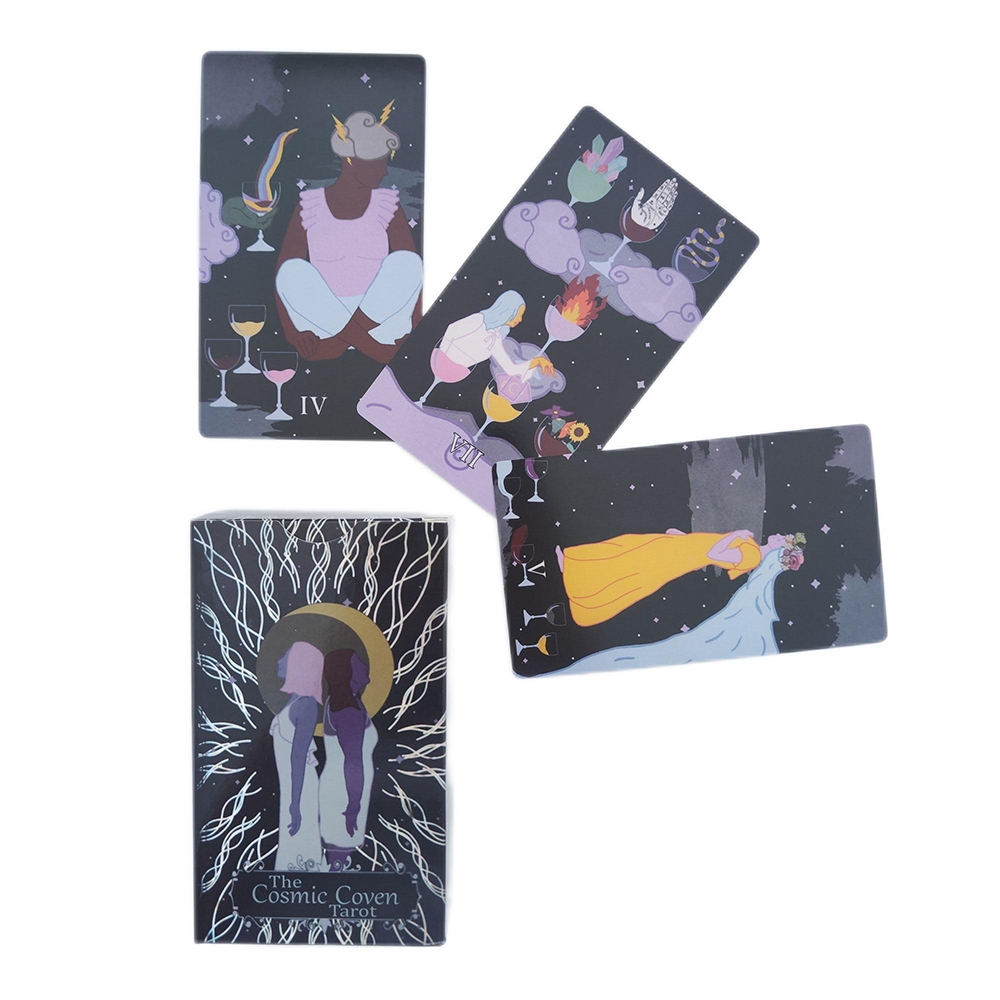 [Size Gốc] Bộ Bài The Cosmic Coven Tarot 78 lá 7x12 cm đá thanh tẩy