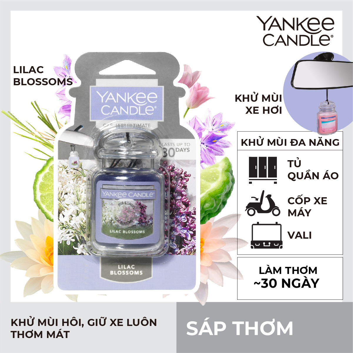 Sáp thơm xe Yankee Candle - Lilac Blossom