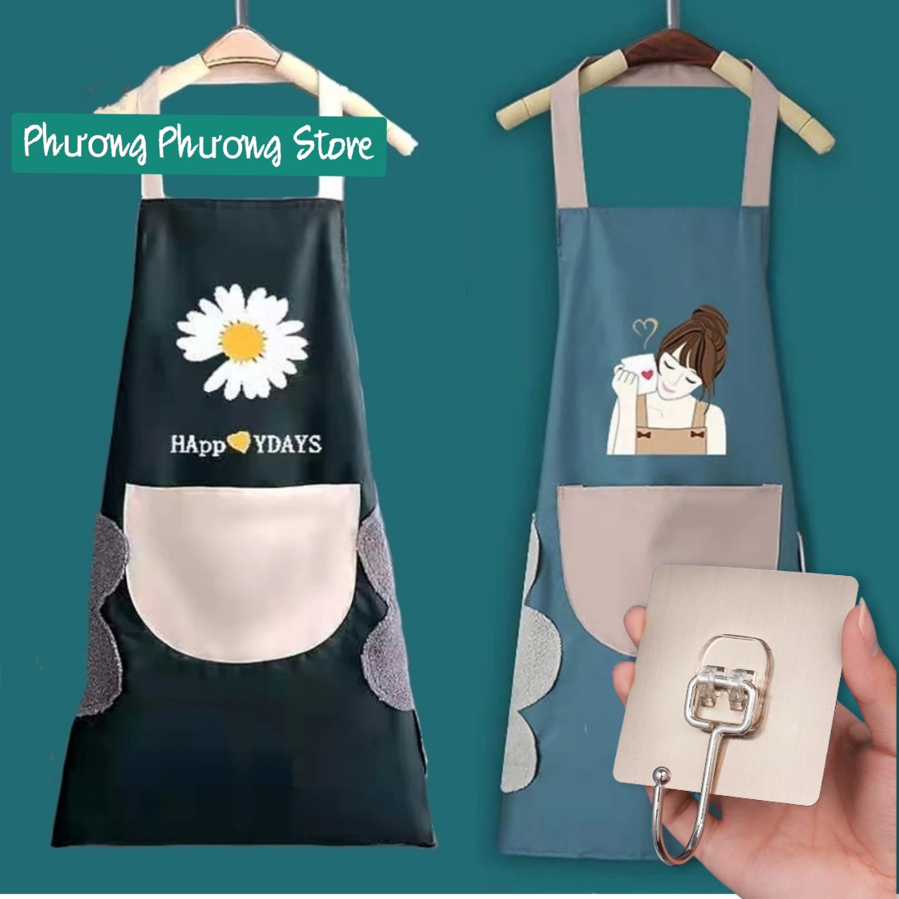 Tạp Dề Polime Không Thấm Nước, Sạch Sẽ Cute