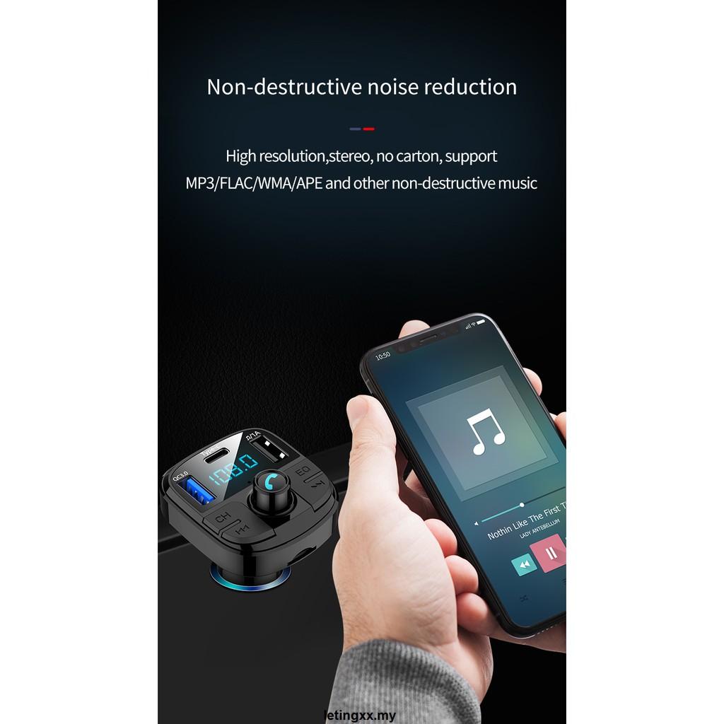 Thiết Bị Truyền Tín Hiệu Fm Bluetooth Không Dây Hỗ Trợ Thẻ Nhớ Tf Cho Xe Hơi