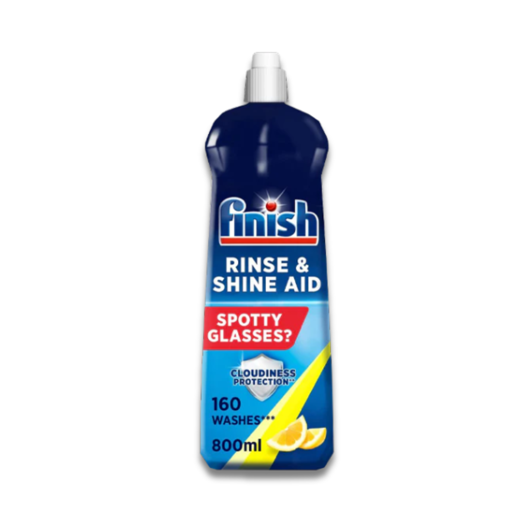 Nước Làm Bóng Finish dành cho máy rửa bát 800ML- FINISH RINSE &amp; SHINE AID 800ML PACK LEMON- Hàng chính hãng.