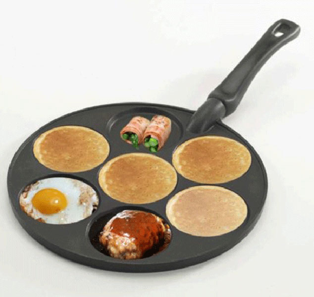 Khuôn Làm Bánh Pancake, Bánh Doremon 7 Lỗ Chống Dính Hàng VNXK