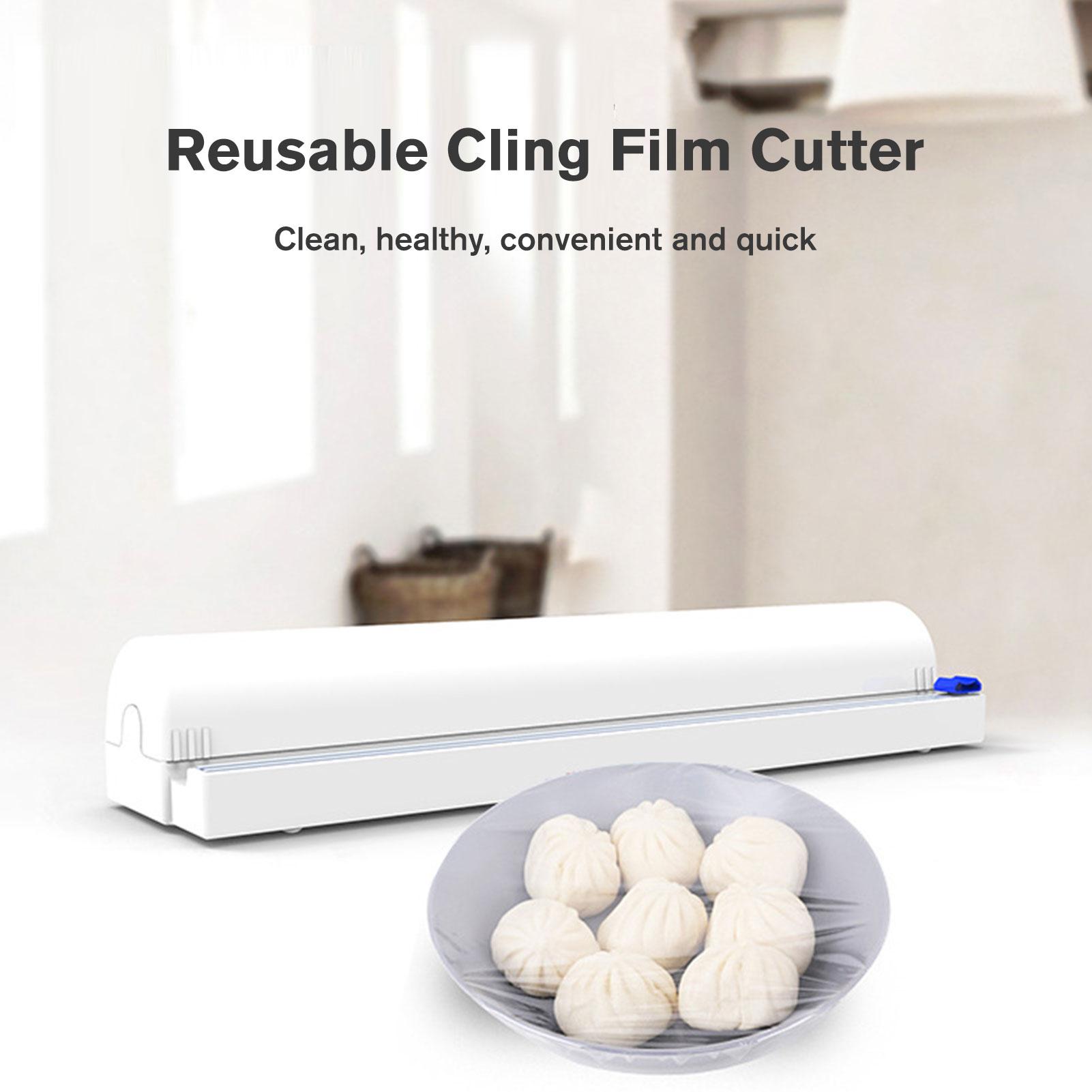 Máy cắt màng bọc thực phẩm với dao cắt trượt hai chiều có thể cắt nhanh chóng và gọn gàng