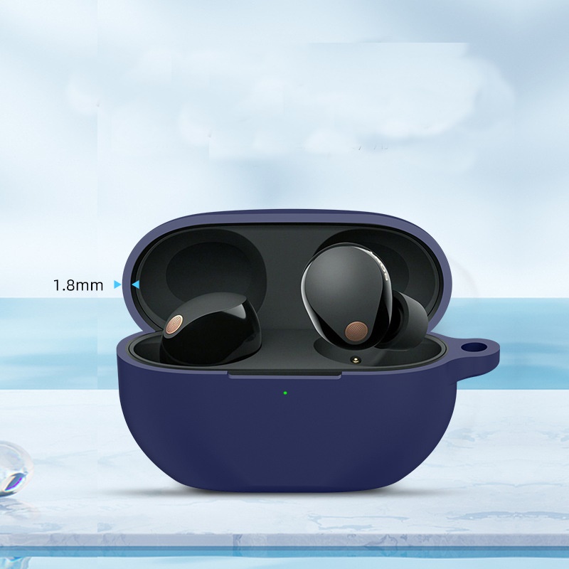Case Silicon Color Cho Tai Nghe Sony Wf - 1000Xm5 Kèm Móc Treo - Hàng Chính Hãng - Blue