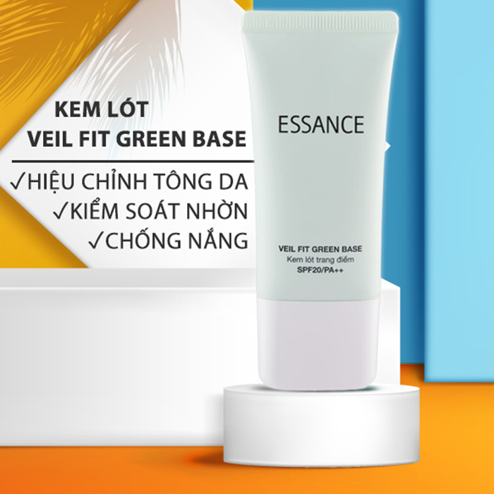 Kem Lót Hiệu Chỉnh Sắc Da Kiểm Soát Dầu Essance Veil Fit Green Base Spf20 Pa++ 30ml