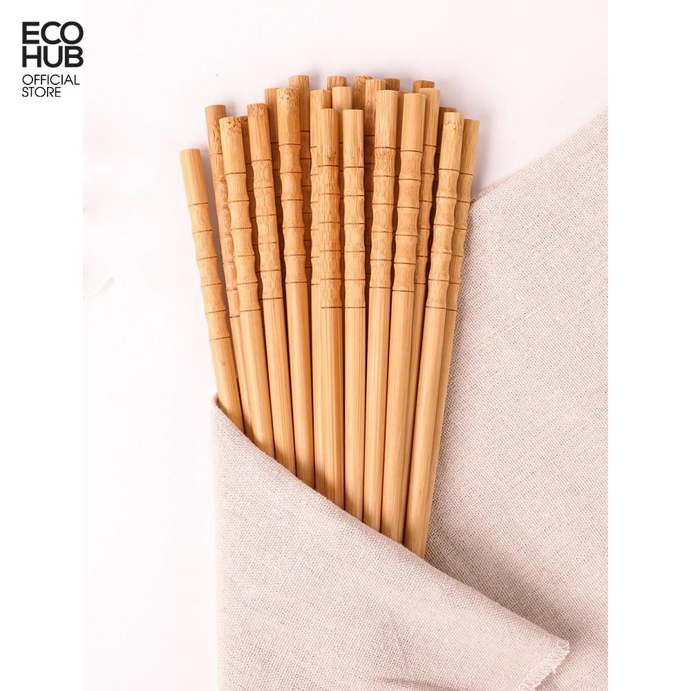 Bộ 10 đôi đũa tre tự nhiên 24cm (Bamboo Chopsticks)| EH069