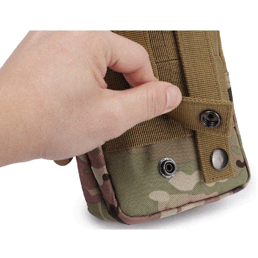 Tactical Compact 600D Oxford Cloth Waterproof Multipurpose Utility Gadget Belt Waist Bag with Cell Phone Holder for Camping Hiking Soprts