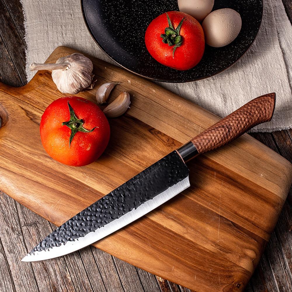 Kitchen knife Chef Knives Japanese High Carbon Stainless Steel Imitation Damascus Sanding Laser Knife Kitchen knife set