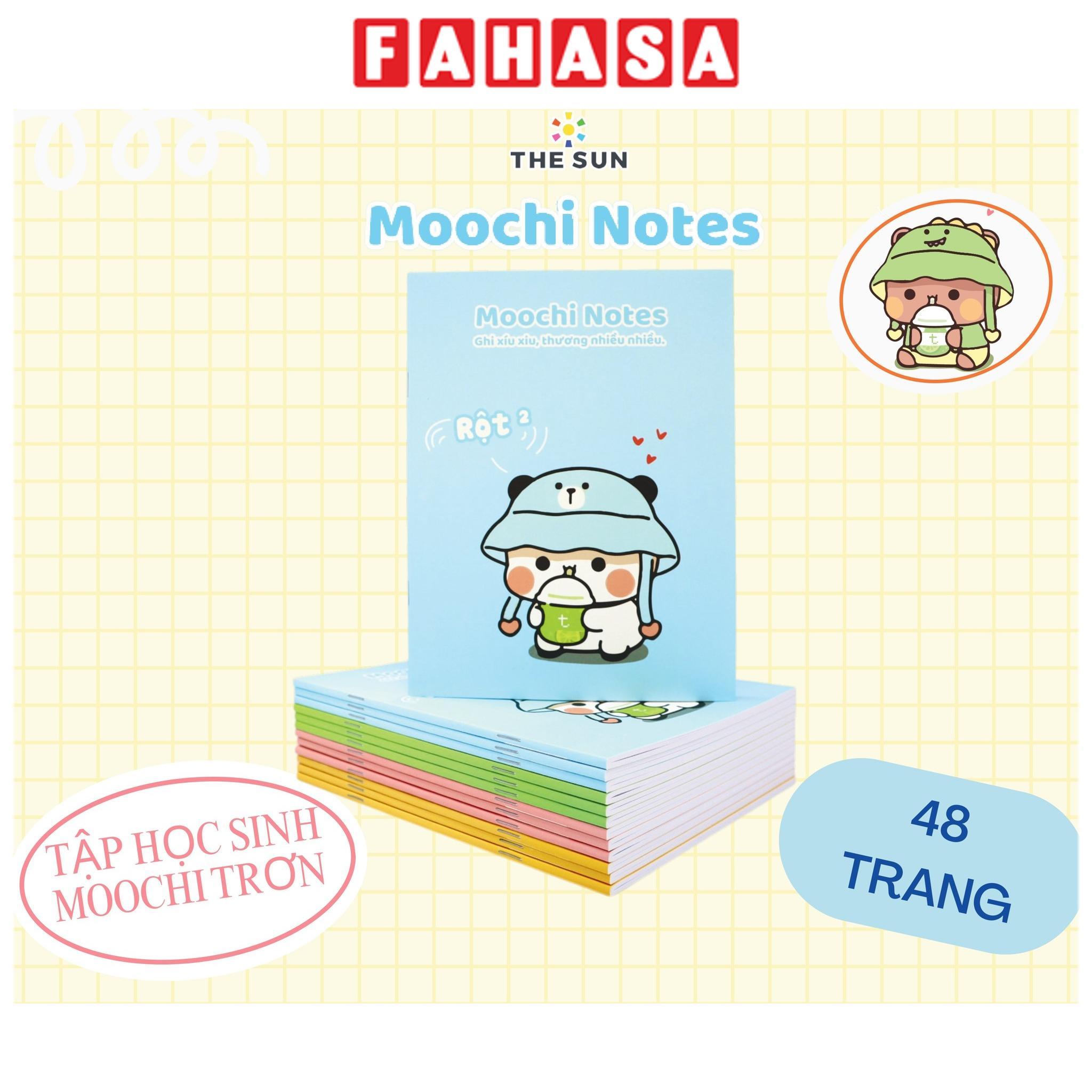 Tập Học Sinh Moochi Trơn - 4 Ô Ly Vuông - 48 Trang 120gsm - The Sun - Hổ Vàng