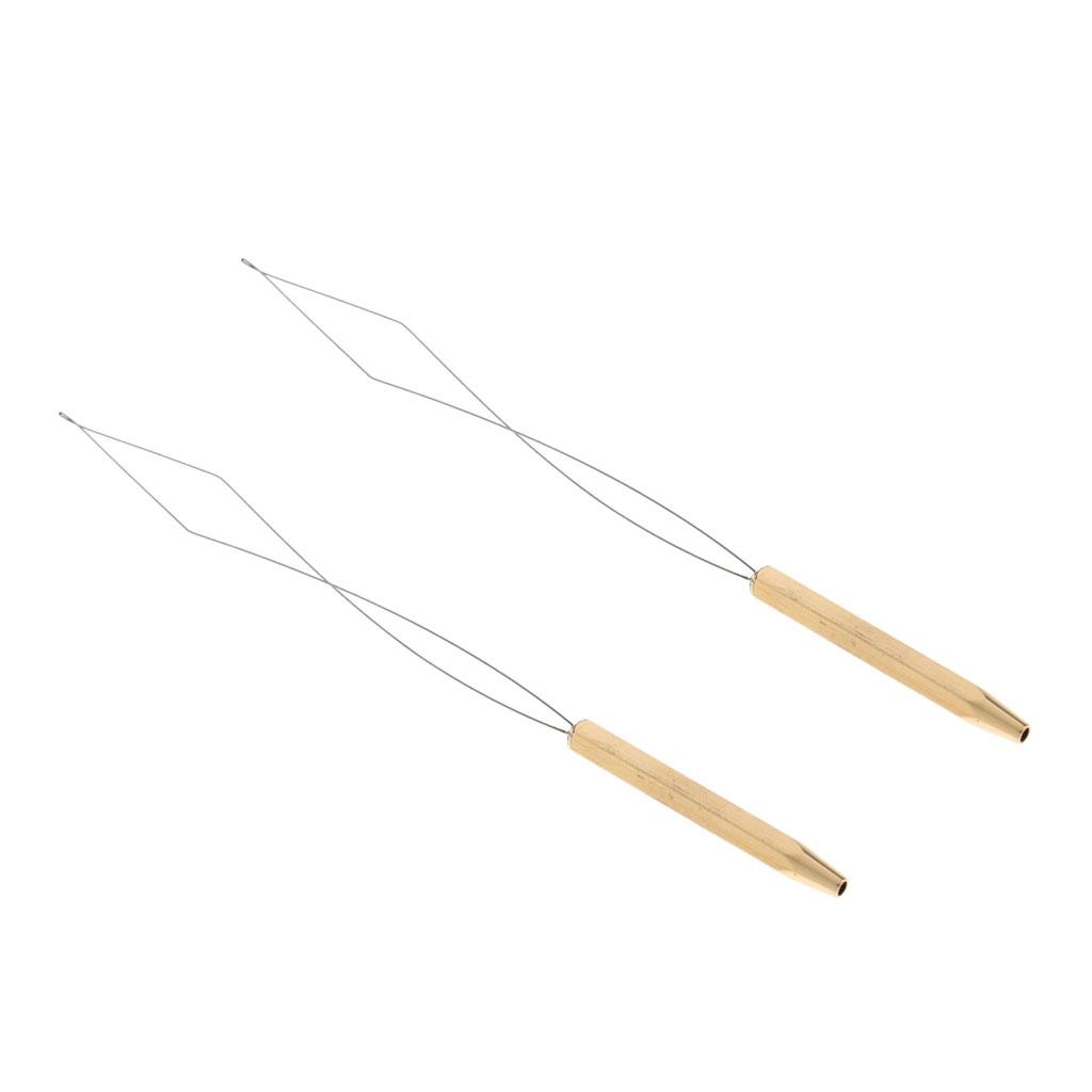 2 Pieces Fly Tying Bobbin Threader Half Hitch Tool Fly Fishing Tying Thread