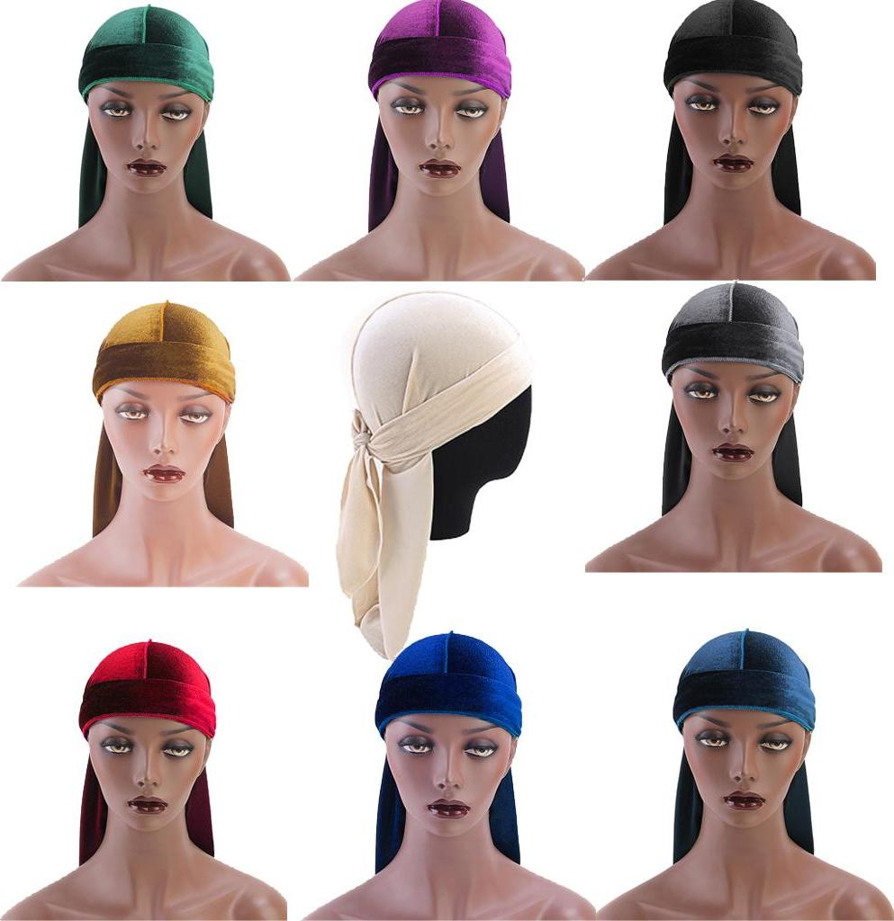 Đàn ông Lady Velvet Bandana Durag Mũ Nón Silk Cap Mũ Mũ