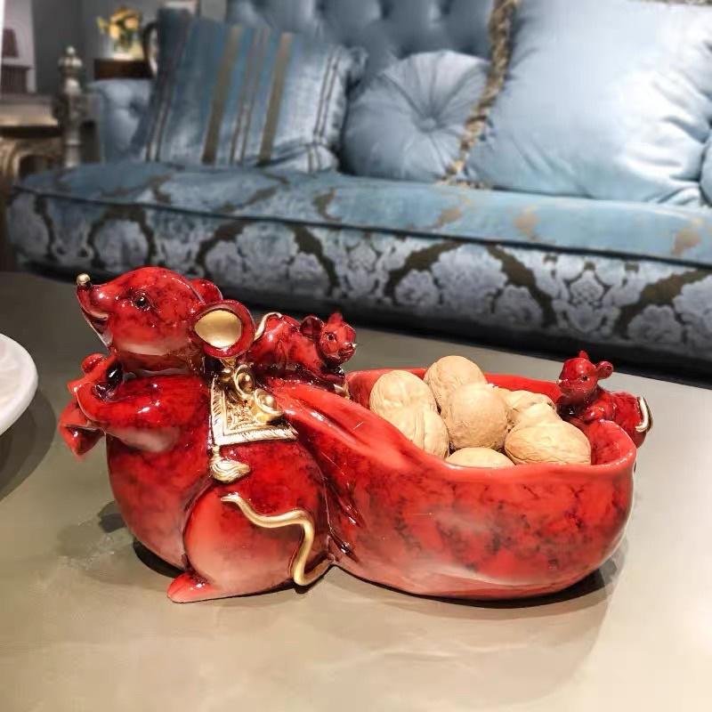 TƯỢNG DECOR CHÚ CHUỘT Dễ THƯƠNG ĐỰNG BÁNH KẸO-ĐỒ DÙNG TIỆN LỢI-TRANG TRÍ PHONG CÁCH BẮC ÂU