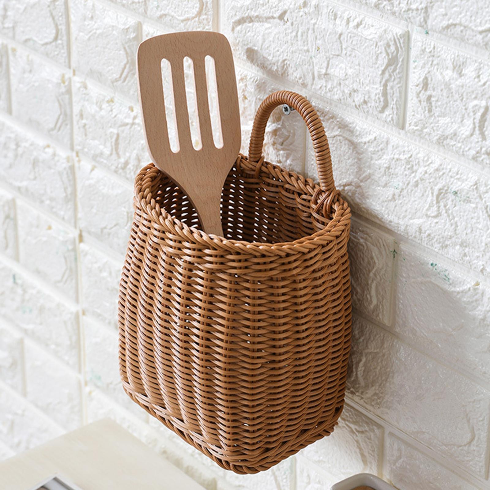 Kitchen Hanging Storage Basket Pot Plants Holder for Pantry Bathroom Home Office